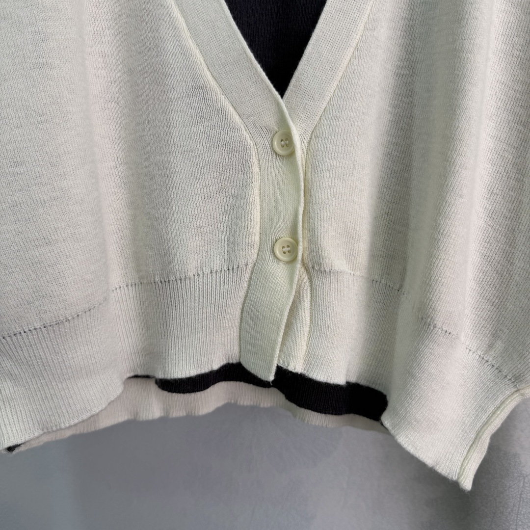 Miu Miu Knit Cardigan And Tank Top Two Piece Set
