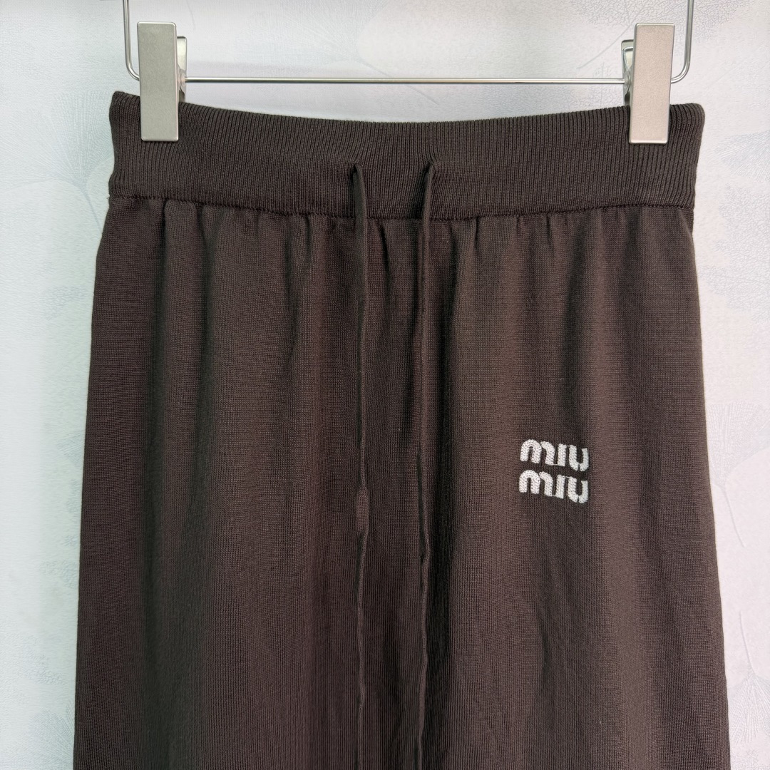 Miu Miu Contrast Trim Tank Top Midi Skirt Set
