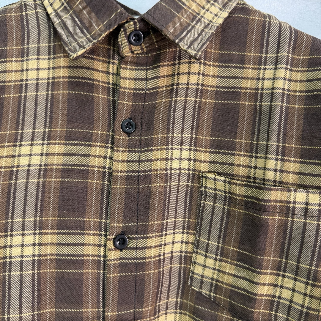 Miu Miu Vintage Plaid Shirt Vest Pleated Skirt 3-P