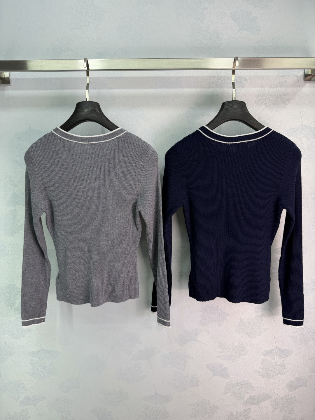 Dior Star Letter Rib Knit Top
