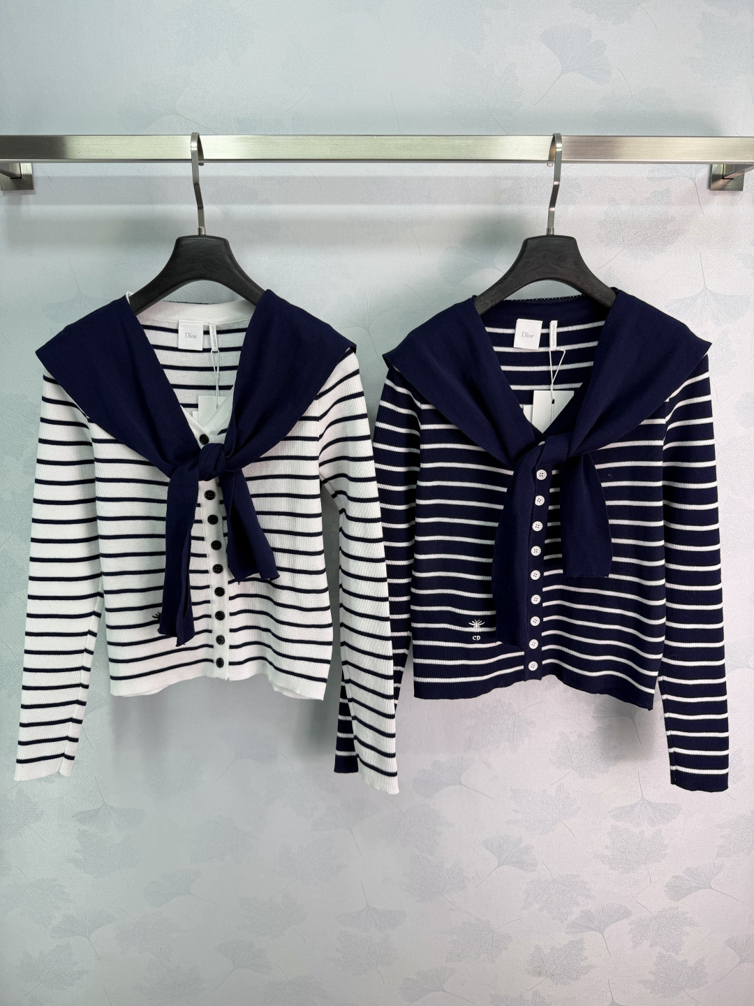 Dior Striped Button Cardigan