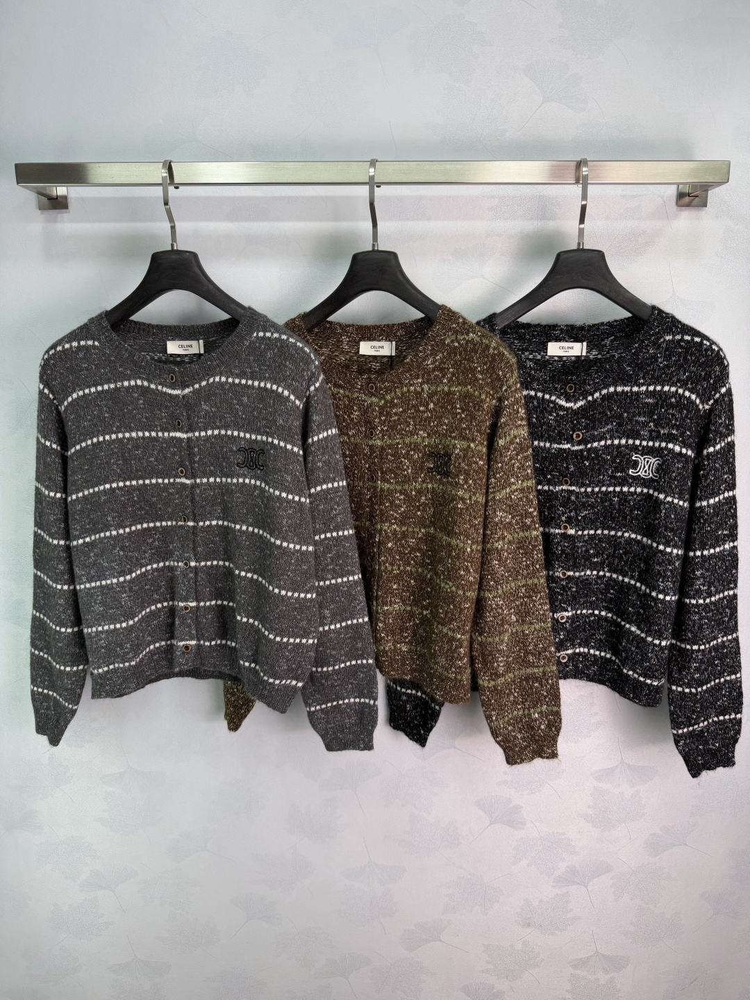 Celine Striped Crew Neck Sweater