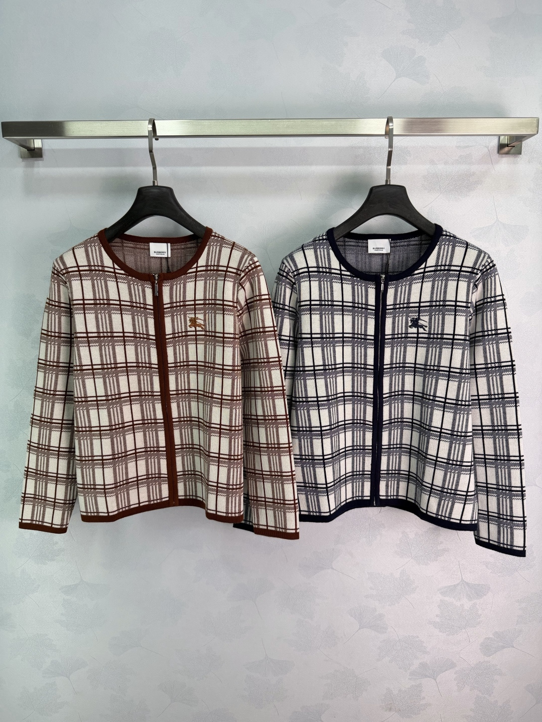 Burberry Plaid Zip Cardigan