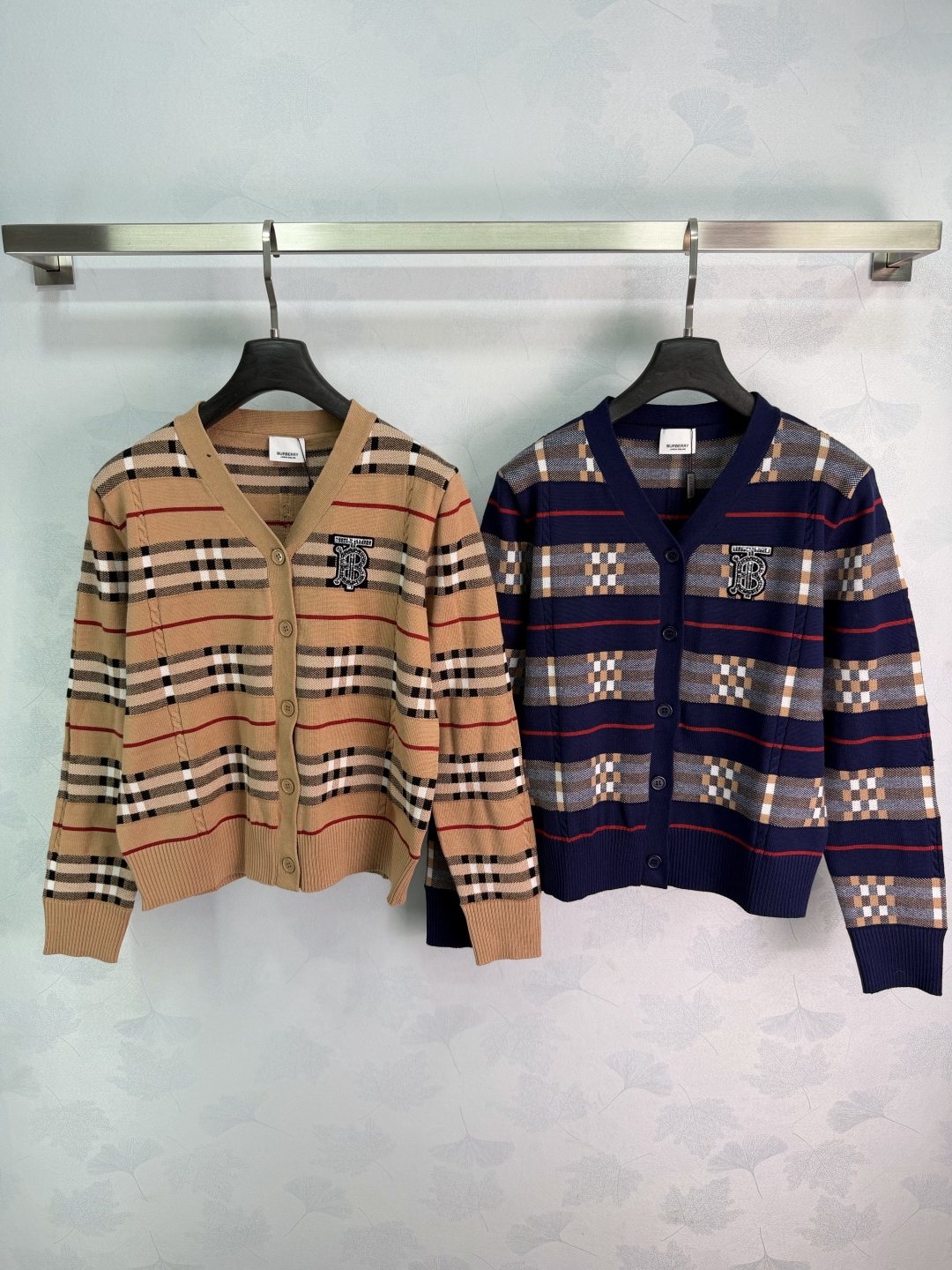 Burberry Check Zip Cardigan