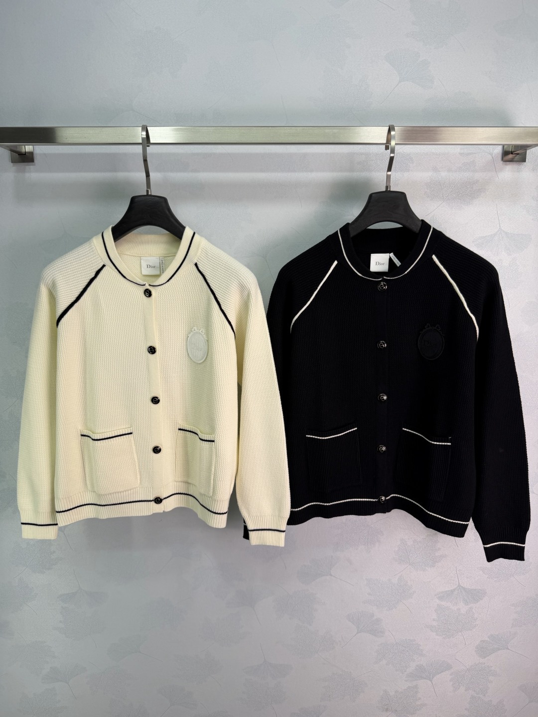 Dior Contrast Trim Button Cardigan