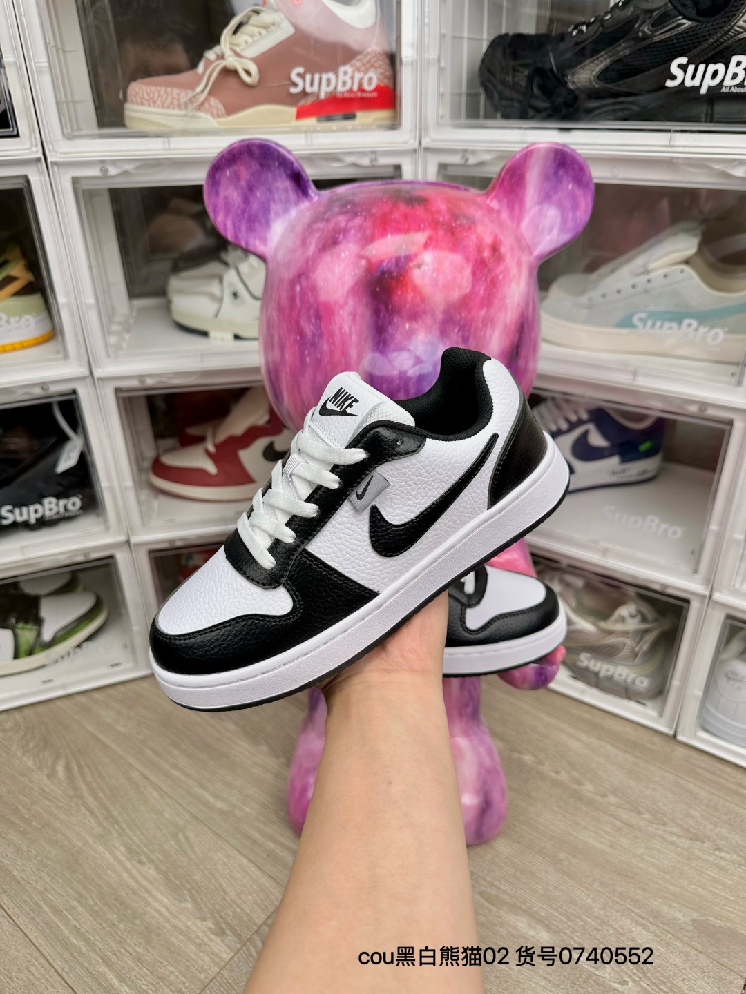 🛒购物价：💰122 cou黑白熊猫

02高版本套楦工艺 正确版型 尺码36-44 男女码现货 