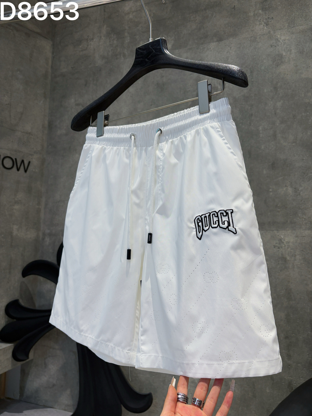 🅿️80 2026 Gucci GUCCl nuevos shorts de playa de secado rápido, tela personalizada, logo de proceso. Corte ajustado y t…