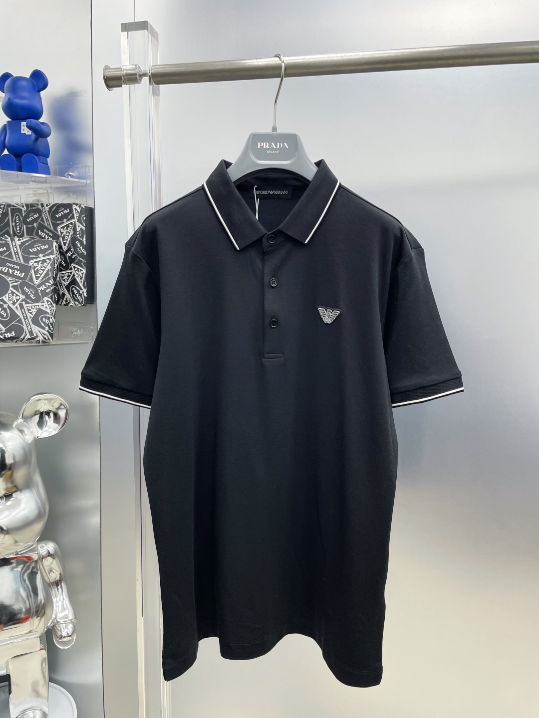 Armani Men's Black Polo Shirt - Short Sleeve, Breathable Fabric, Business Casual 2 cmp i1748775083556 8634 0 0