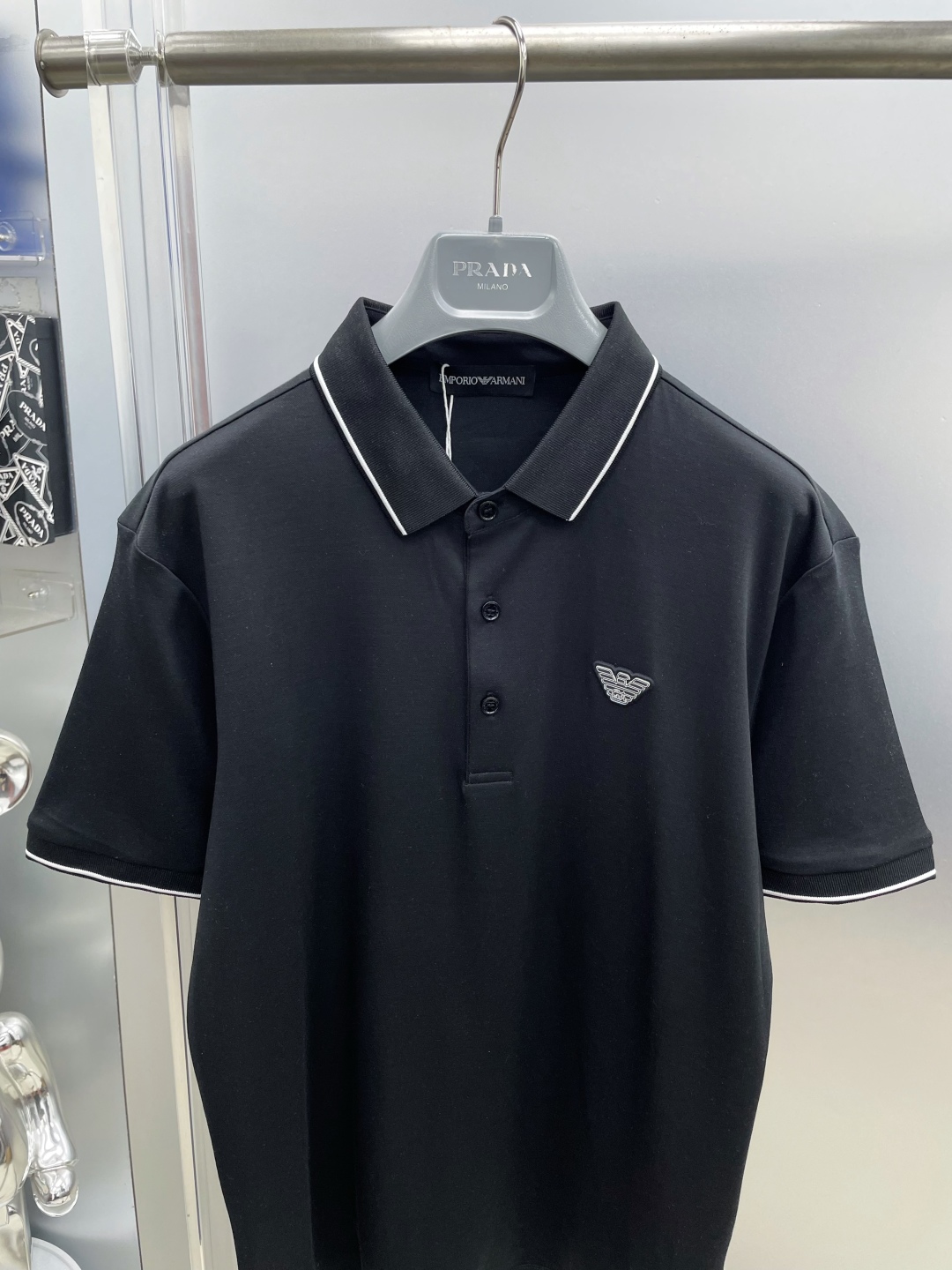Armani Men's Black Polo Shirt - Short Sleeve, Breathable Fabric, Business Casual 4 cmp i1748775148175 7925 0 2