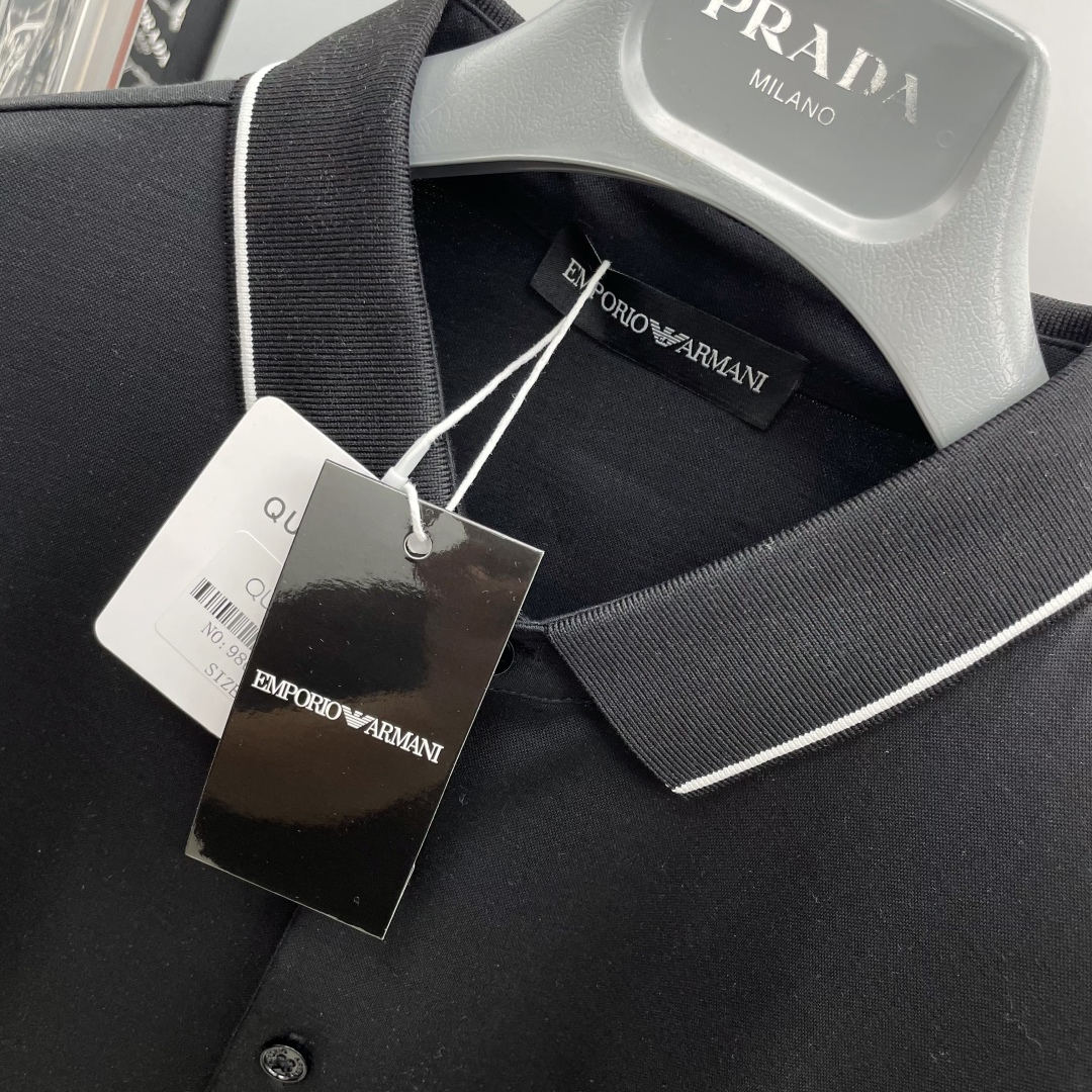 Armani Men's Black Polo Shirt - Short Sleeve, Breathable Fabric, Business Casual 5 cmp i1748775148176 3530 0 3