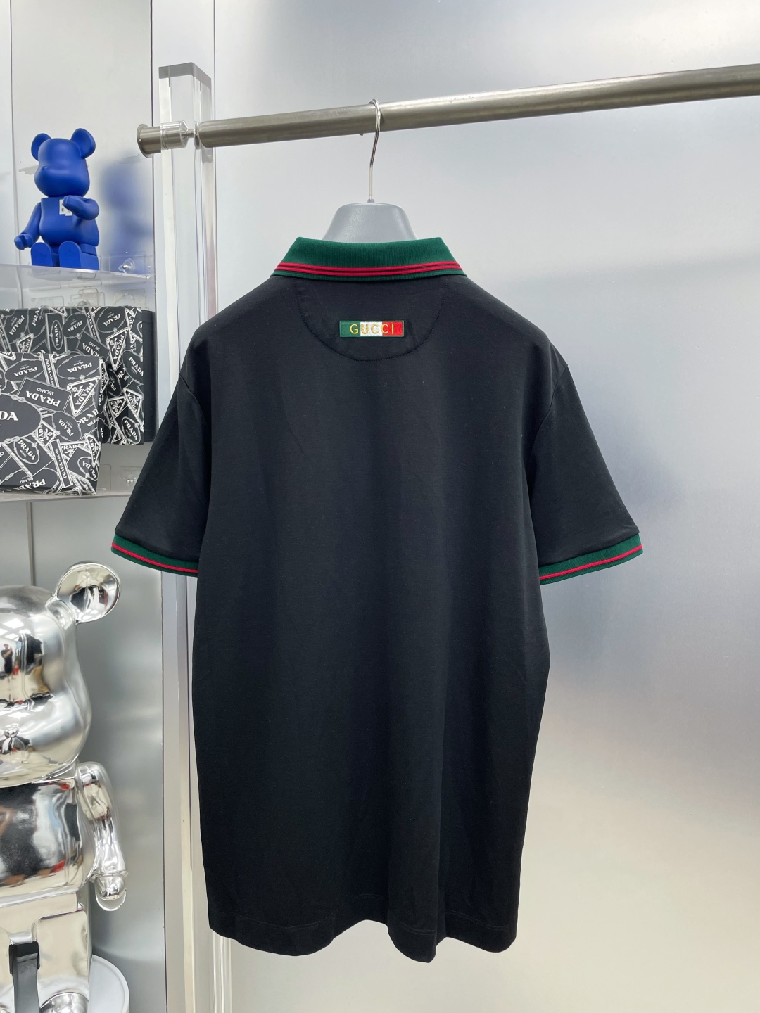 Gucci Men's Black Polo Shirt With Embroidered Bee Logo,Short Sleeve 3 cmp i1748775166408 3032 0 1