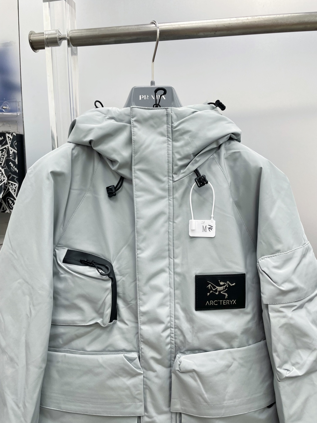 Pocket Letter Logo Down Jacket DDGoose down 90 velvet with three - Clothes 3