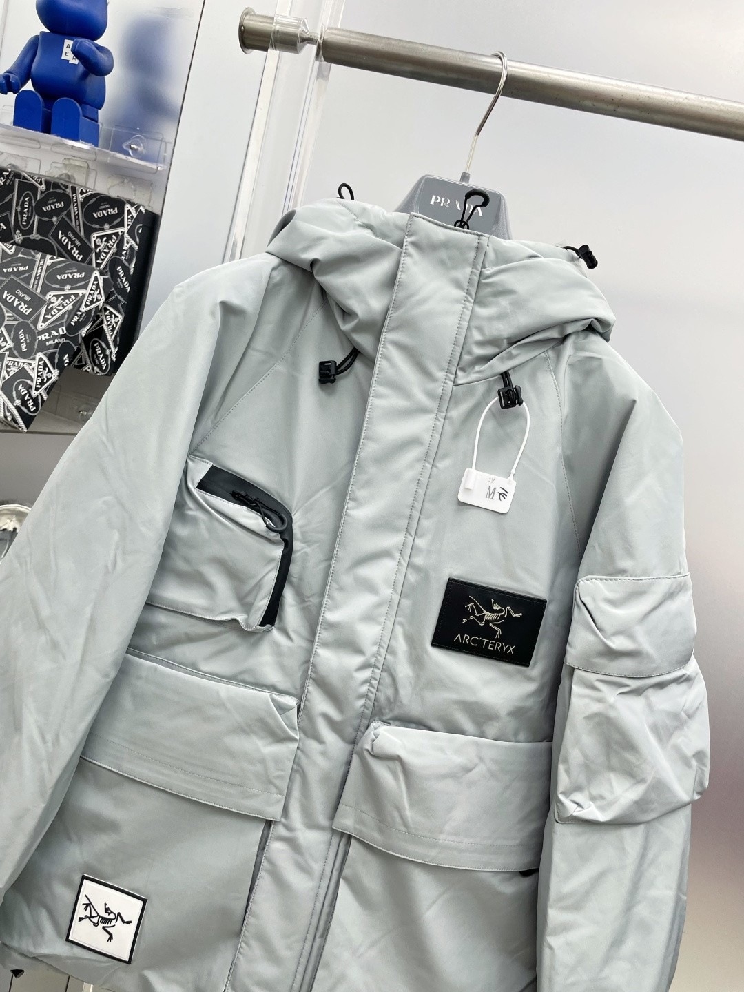 Pocket Letter Logo Down Jacket DDGoose down 90 velvet with three - Clothes 4