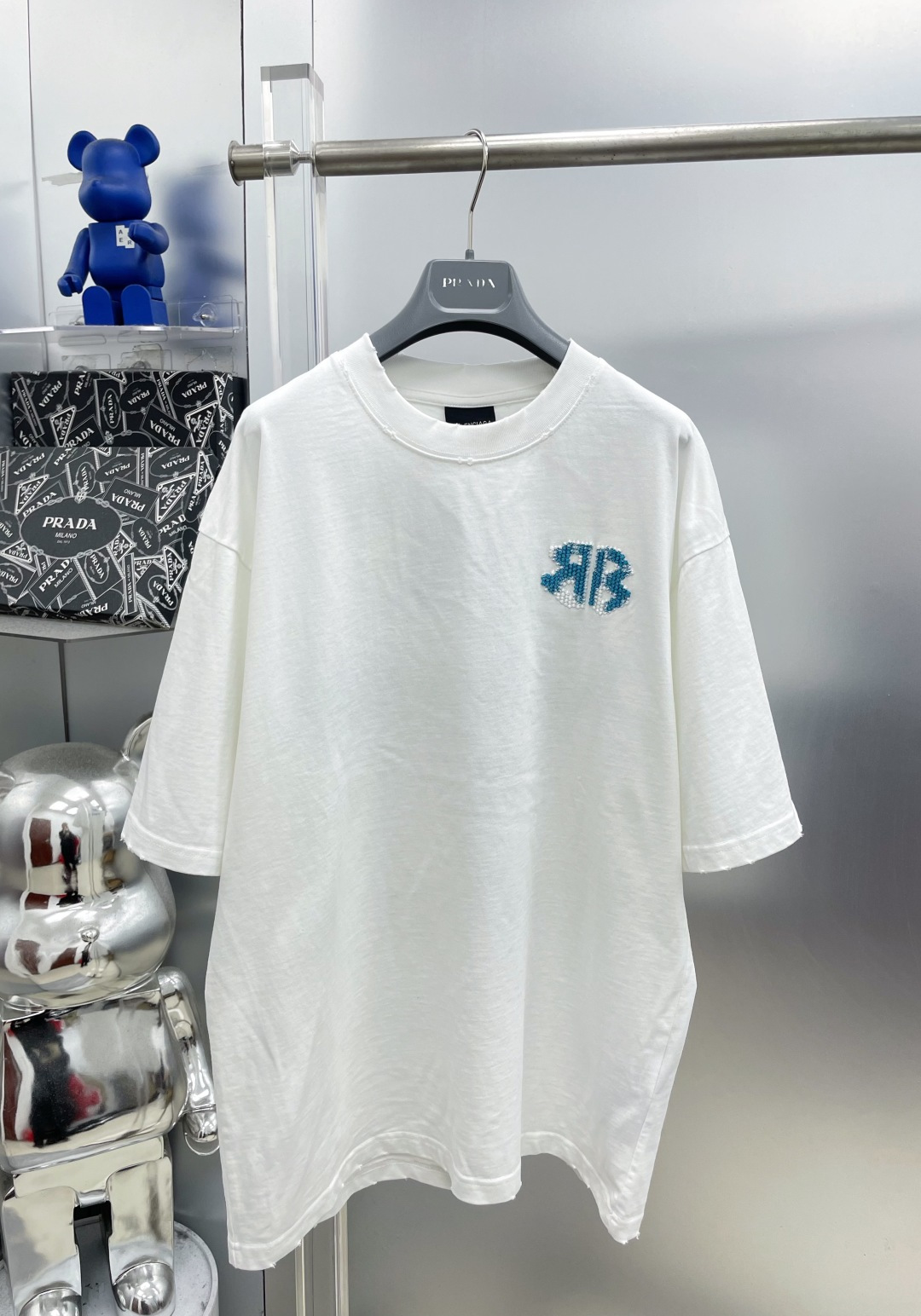 P95 BAL París 26SS nueva colección de principios de primavera, camiseta de manga corta con logo de letras de colores co…