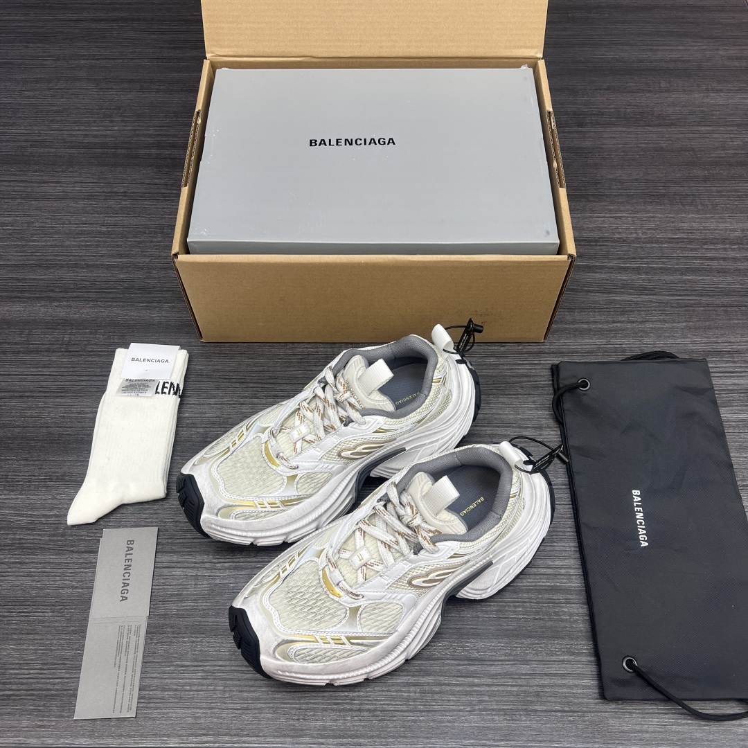 NO:258386,Pure original version of Balenciaga Balenciaga 6XL round head tie, low top, dad shoes platinum. Heavy industry made all accessories, genuine cut pieces, correct font, electric embroidery, correct thickness, position, and size, side TPU breathable holes match, original version, TPU soft sole, the original version is consistent 