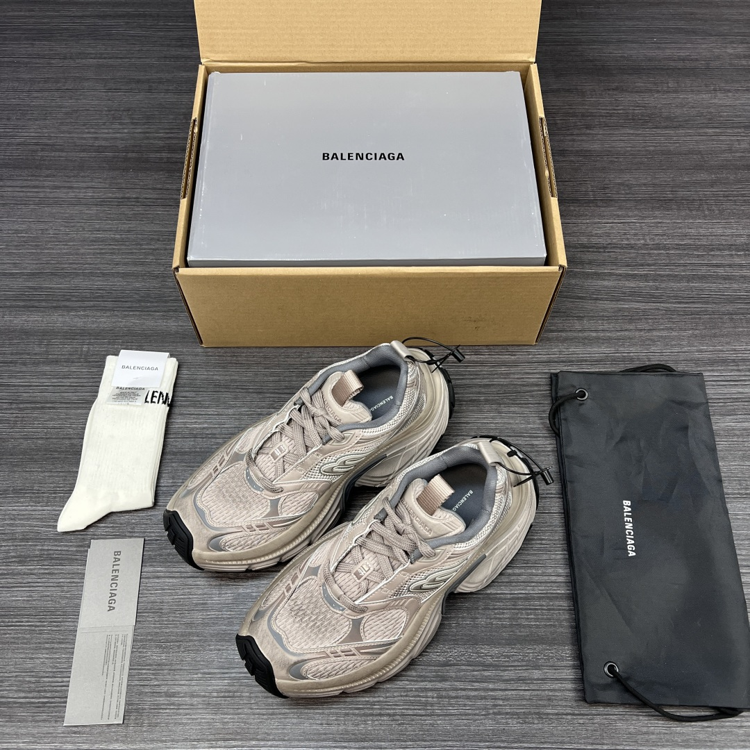 NO:258392,Pure original version of Balenciaga Balenciaga 6XL round head lace, low top, dad's shoes khaki gray. Heavy industry made all accessories made of genuine cut pieces through customization. Correct font electric embroidery. Correct thickness, position and size. Side TPU breathable holes match the original version. TPU soft bottom. The original version is consistent. 