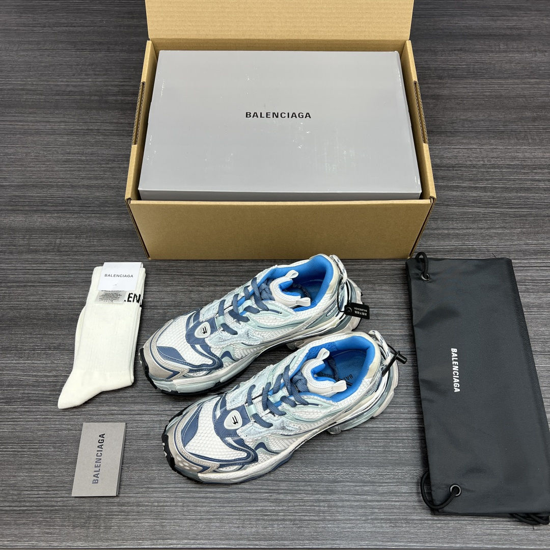 NO:446265,Pure original BALENCIAGA Balenciaga-Runner shows the designer Demna's sneaker style through details such as glue, old making, stitching, etc., and uses a pair of 'old shoes' to convey a retro feel. The rear side panel and raised toe show Demna's future structural concept; the original large box restores the official configuration from the inside out and restores the original old making process!  Packaging: Complete set of Dewu accessories vacuum reinforced aircraft box packaging!  Number of codes 35-46!  (positive size), daddy shoes, balenciaga, balenciaga, sneakers19860909纯原BALENCIAGA 巴黎世家-Runner、是通过溢胶、做旧、缝线等细节,展示了设计师 Demna 的运动鞋风格,用一双「旧鞋」传递复古感,后侧板、翘起的鞋头,则展示了 Demna 在结构上的未来构想； 原装大盒从里到外一切百分百还原官方配置 ,还原原版做旧工艺！ 包装:全套得物配件真空加固飞机盒包装！ 码数35-46！(正码),老爹鞋,balenciaga,balenciaga,sneakers,Women's Shoes