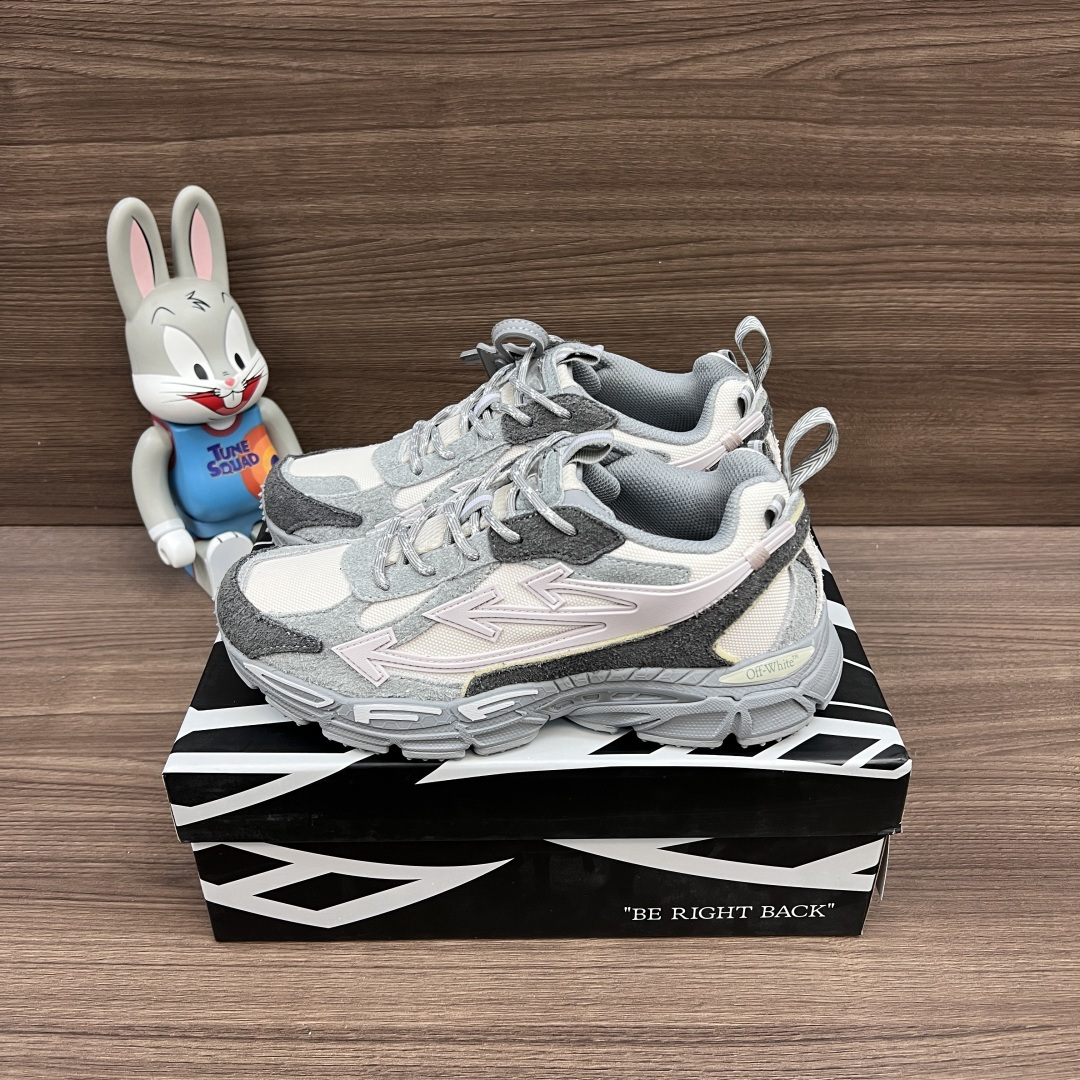 NO:789271,Top version OFF-WHITE Be Right Back round toe lace-up arrow pattern low-top lifestyle casual shoes gray pink A running shoe called 'Be Right Back' sneakers. The design of this sneaker is inspired by Japanese sports aesthetics and craftsmanship, with running performance and principles as the core. Size: 36-47 (full size), dad shoes, off white, sneakers19860909顶级版本OFF-WHITE Be Right Back 圆头系带 箭头图案 低帮 生活休闲鞋 灰粉 一款名为“Be Right Back”运动鞋的跑鞋这款运动鞋的设计灵感来自日本的运动美学和工艺,以跑步性能和原则为核心. 码数:36-47码(正码),老爹鞋,off white,sneakers,Women's Shoes