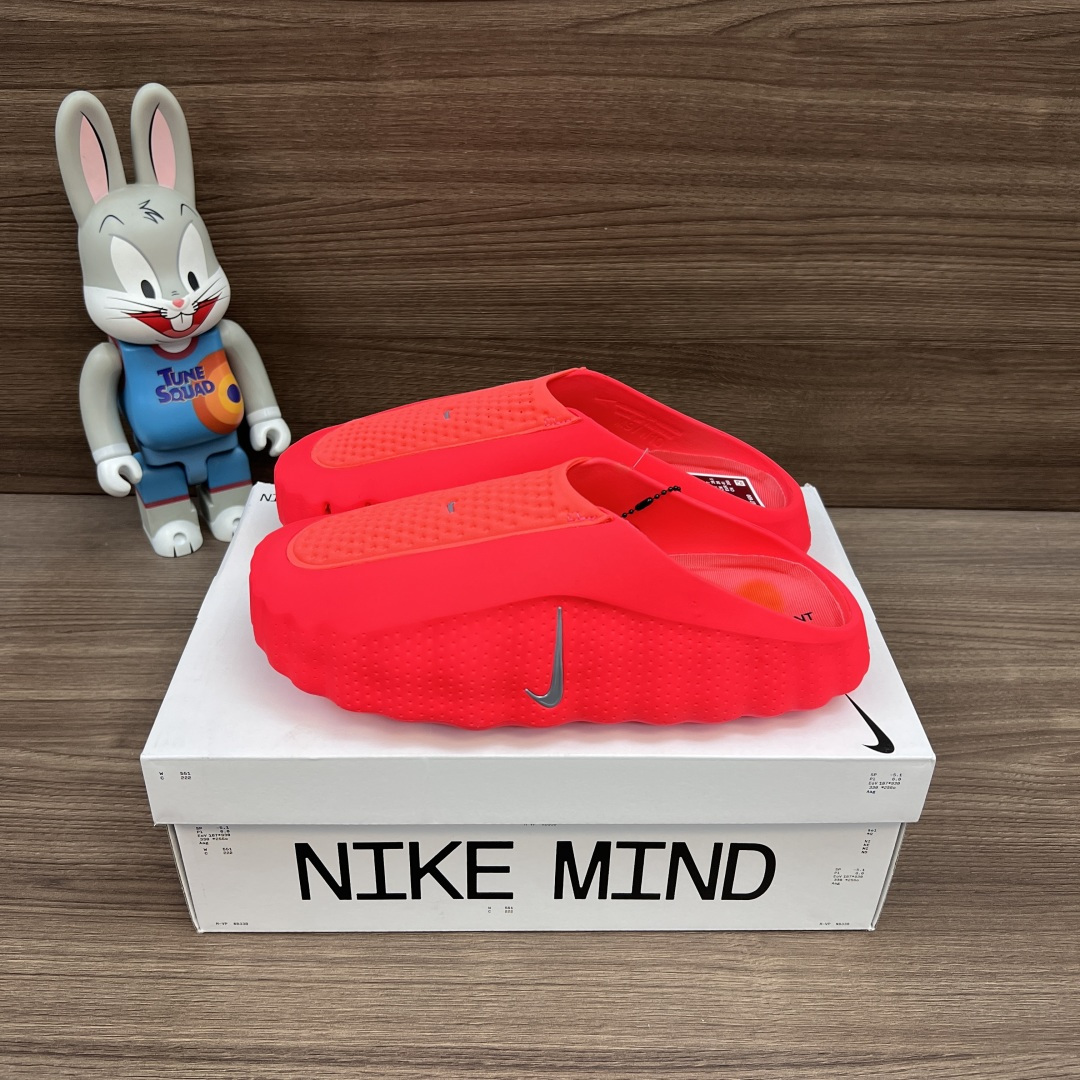 NO:789256,Nike Mind 001 thick-soled cap-toe shoes for men and women, red ●22 orange sensor nodes, giving you a foot massage feeling when walking ●Toe-cap design + breathable mesh, comfortable and breathable, extremely versatile and full of coolness ●The wavy pattern on the sole has super stable grip, a real good news for lazy people!  The size is 36-47.5 (positive size), the packaging is complete, and the packaging accessories are complete!  , half drag19860909Nike Mind 001 厚底包头鞋 男女款 红色 ●22 个橙色感应节点,走路自带足底按摩感 ●包头设计 + 透气网面 舒适透气 巨百搭 酷感拉满 ●鞋底波浪纹抓地力超稳,懒人福音实锤！ 码数36-47.5（正码） 包装全套得物包装配件配齐！,半拖,Women's Shoes