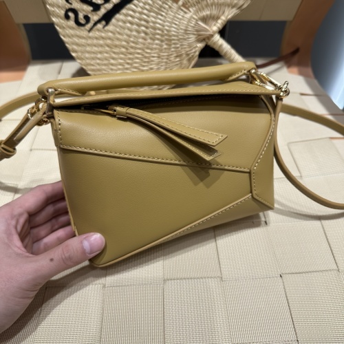 Loewe Puzzle Mini Bag Desert Yellow Adjustable Strap, Crossbody Handbag