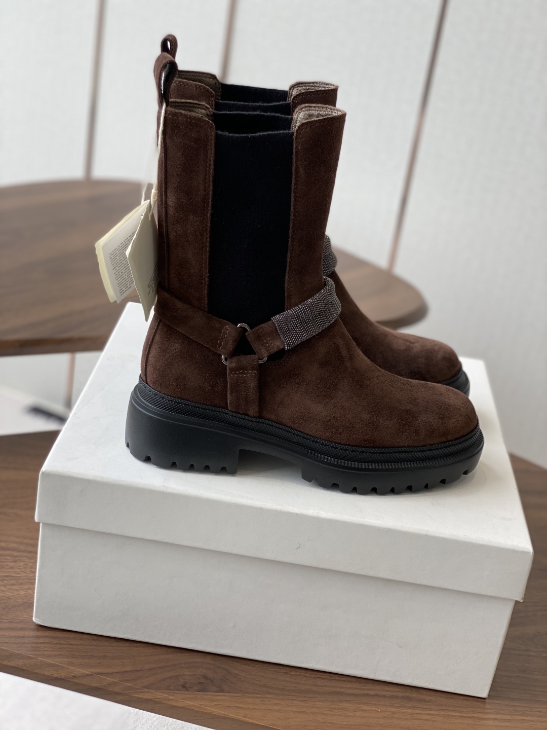 Brunello Cucinelli Suede & Leather Ankle Boots - Stylish & Comfortable 3 cmp i1750752863167 1669 0 1