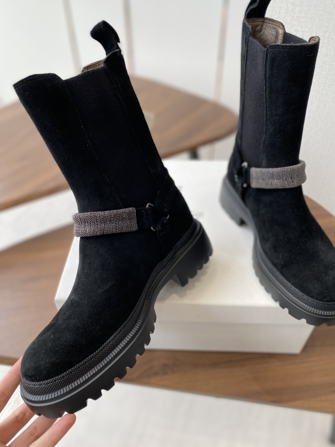 Brunello Cucinelli Suede & Leather Ankle Boots - Stylish & Comfortable 6 cmp i1750752939932 5060 0 4