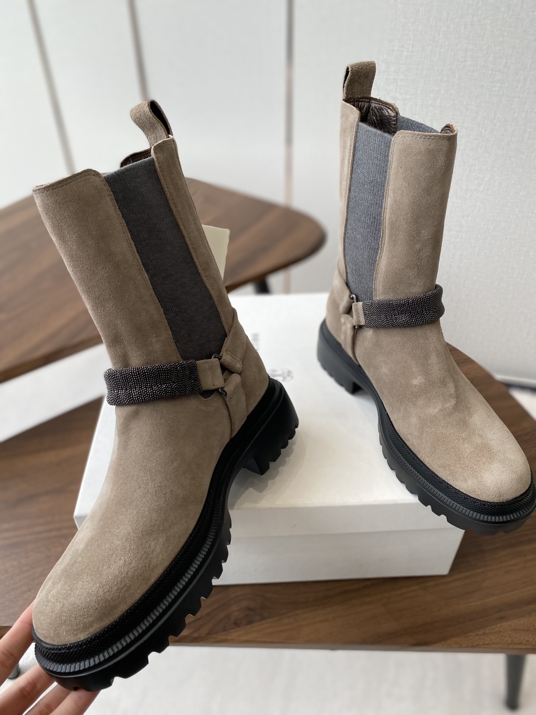 Brunello Cucinelli Suede Leather Ankle Boots - Stylish & Comfortable 6 cmp i1750753068356 8595 0 5