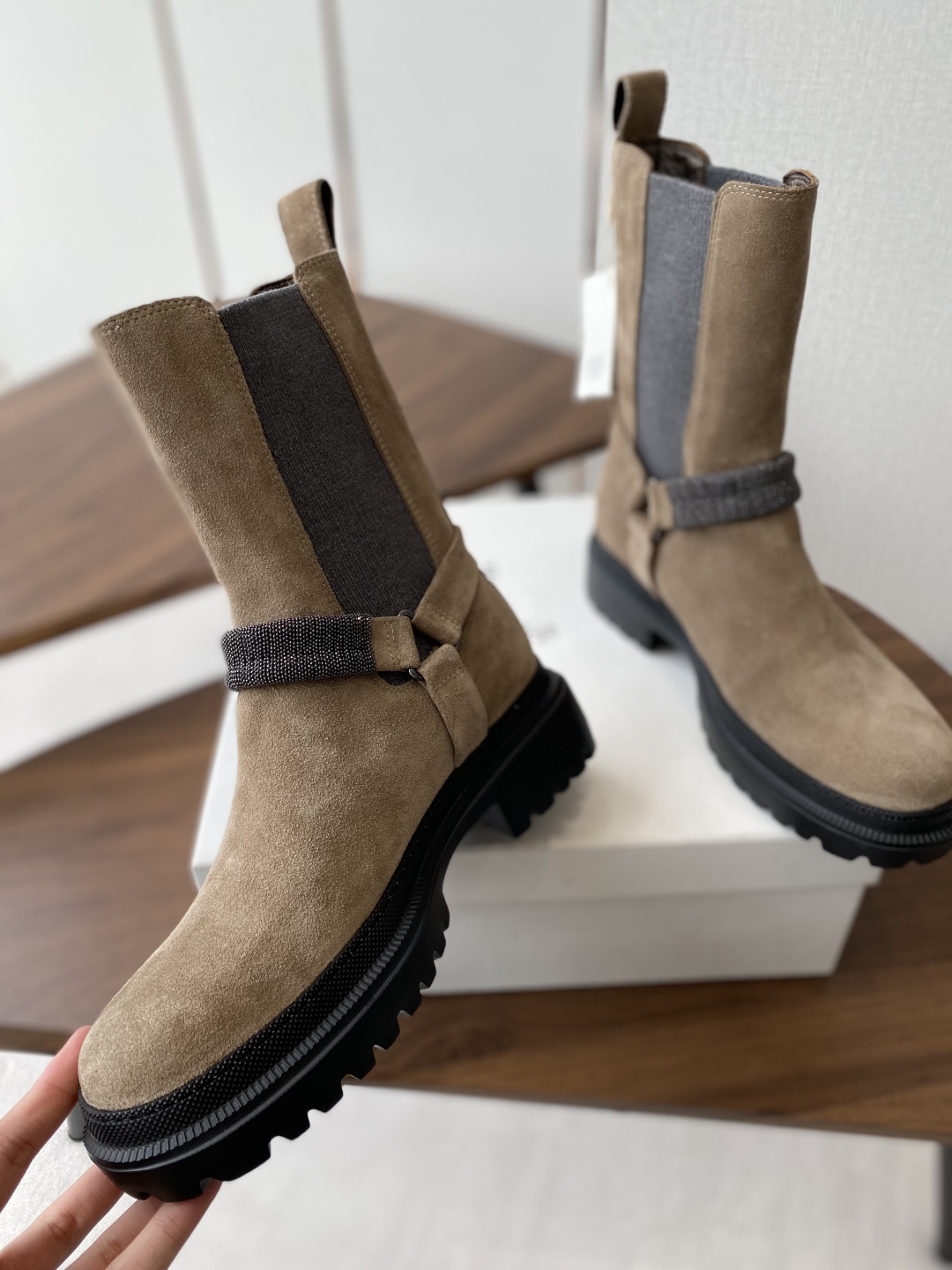 Brunello Cucinelli Suede Leather Ankle Boots - Stylish & Comfortable 4 cmp i1750753068362 2286 0 4