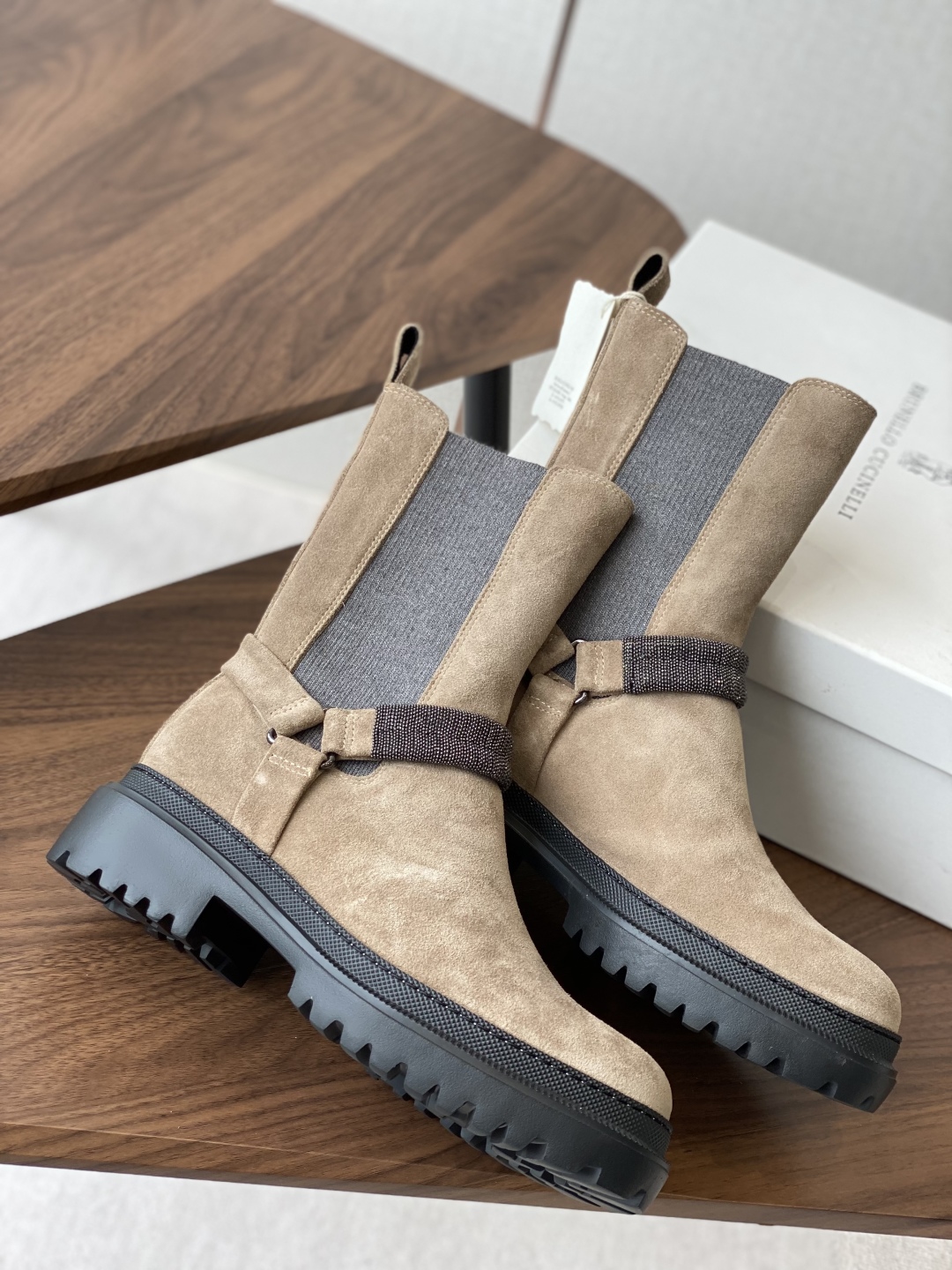 Brunello Cucinelli Suede & Leather Ankle Boots - Stylish & Comfortable 6 cmp i1750753346577 2457 0 4