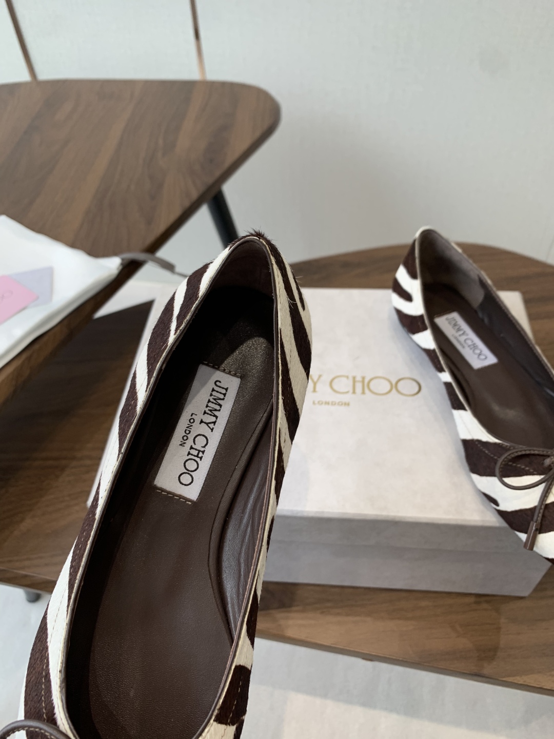Jimmy Choo New Curly Butterfly Ties Mary Jane Plain Shoes Collection - 图片 7