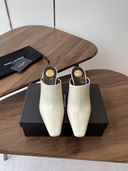 Yves Saint Laurent Women's Leather Flat Mules - Stylish & Comfortable 1 Yves Saint Laurent Women's Leather Flat Mules - Stylish & Comfortable