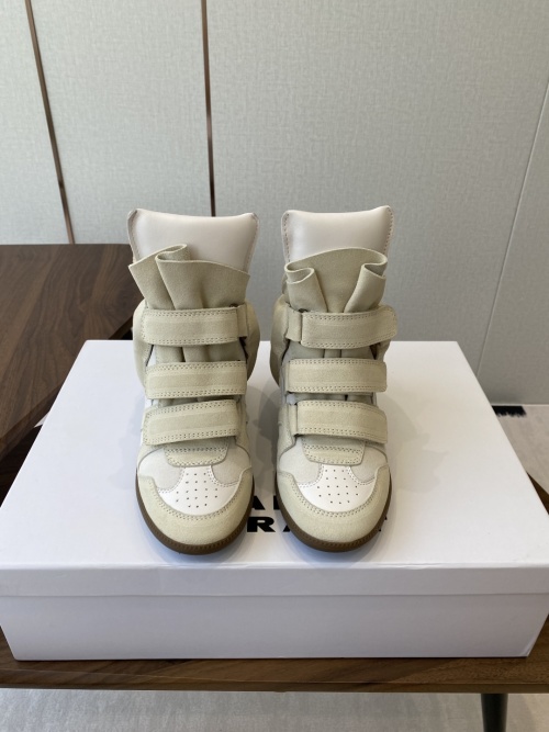 Isabel Marant Women's Bekett Suede Wedge Sneakers, Cream Color, Size 35-40 1 Isabel Marant Women's Bekett Suede Wedge Sneakers, Cream Color, Size 35-40