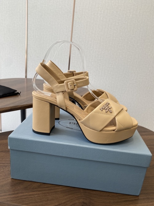 Prada Women's Embroidered Leather Platform Sandals - Spring/Summer Collection 1 Prada Women's Embroidered Leather Platform Sandals - Spring/Summer Collection