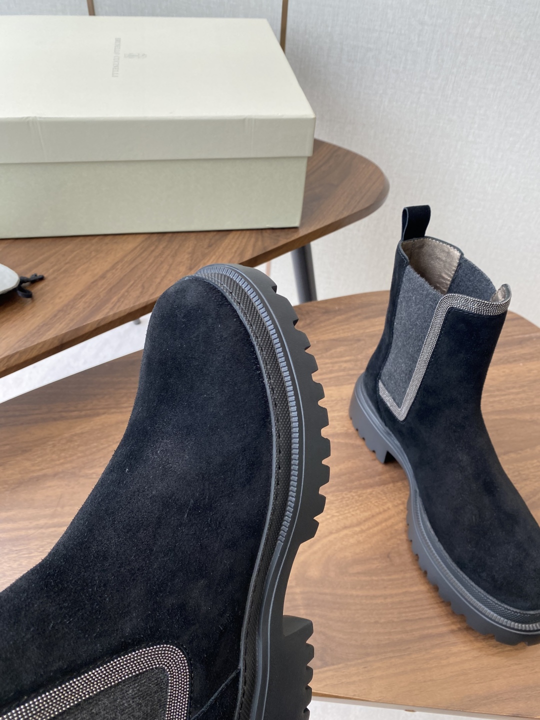Brunello Cucinelli Women's Black Suede Chelsea Boots - New Arrival 8 cmp i1756542897086 5295 0 6