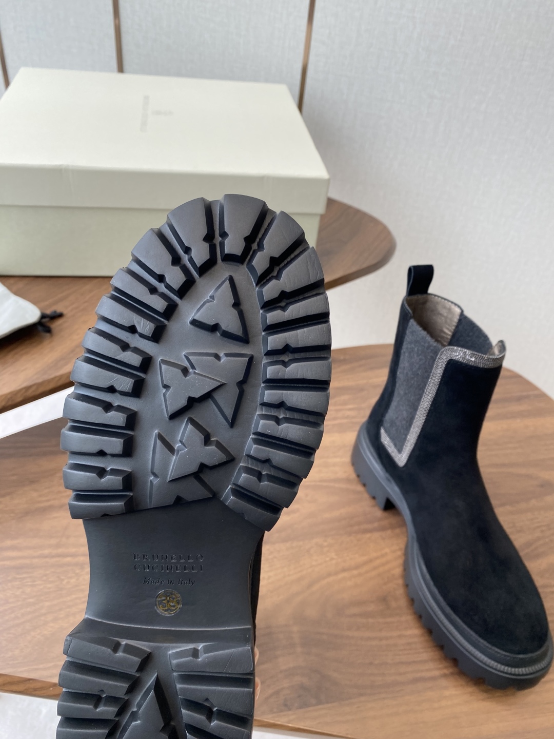 Brunello Cucinelli Women's Black Suede Chelsea Boots - New Arrival 10 cmp i1756542901108 6031 0 8