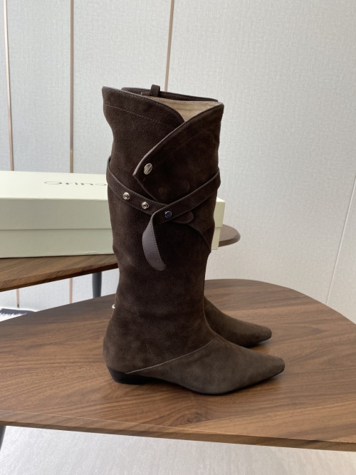 ORINOUS Women's Retro V-Cut Stacked Heel Long Boots - Comfortable & Stylish 1 ORINOUS Women's Retro V-Cut Stacked Heel Long Boots - Comfortable & Stylish