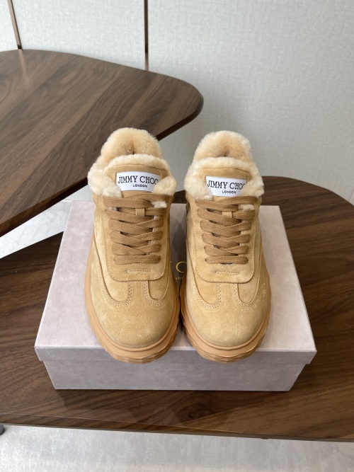 Jimmy Choo Suede & Leather Sneakers with Wool Lining - Comfortable & Stylish