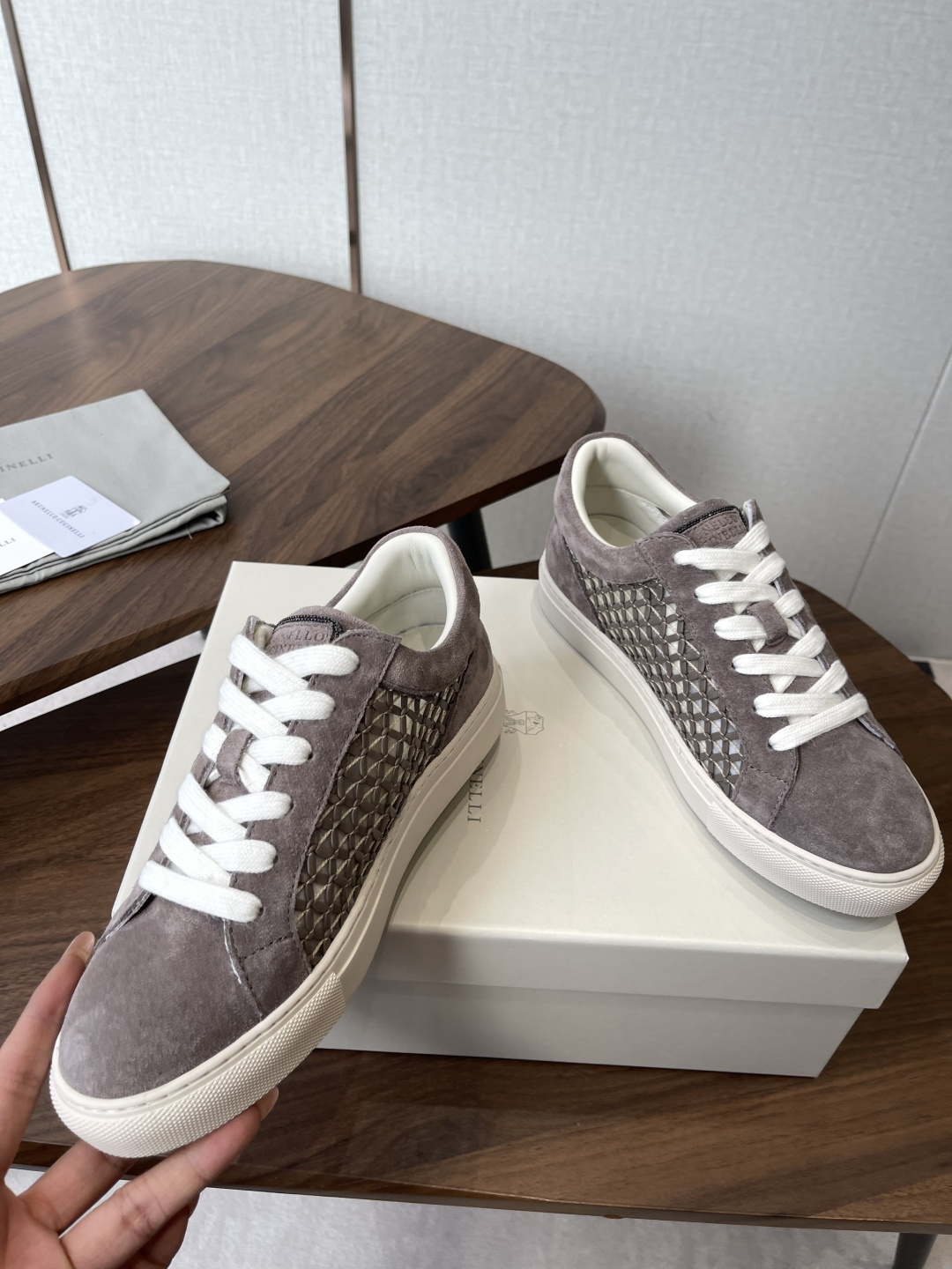 Brunello Cucinelli  26ss最新 Bc 系带 休闲鞋 鞋面进口麂皮/进口牛皮 内里进