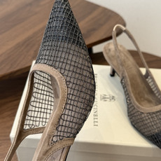 Brunello Cucinelli 26ss女士镶珠装饰休闲穆勒拖鞋凉鞋 BC新款新品女士条纹麂皮穆勒 Brunello Cucinelli 26ss女士镶珠装饰休闲穆勒拖鞋凉鞋 BC新款新品女士条纹麂皮穆勒