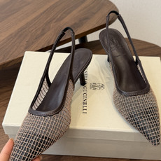 Brunello Cucinelli 26ss女士镶珠装饰休闲穆勒拖鞋凉鞋 BC新款新品女士条纹麂皮穆勒 Brunello Cucinelli 26ss女士镶珠装饰休闲穆勒拖鞋凉鞋 BC新款新品女士条纹麂皮穆勒