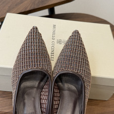 Brunello Cucinelli 26ss女士镶珠装饰休闲穆勒拖鞋凉鞋 BC新款新品女士条纹麂皮穆勒 Brunello Cucinelli 26ss女士镶珠装饰休闲穆勒拖鞋凉鞋 BC新款新品女士条纹麂皮穆勒