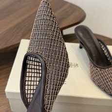 Brunello Cucinelli 26ss女士镶珠装饰休闲穆勒拖鞋凉鞋 BC新款新品女士条纹麂皮穆勒 Brunello Cucinelli 26ss女士镶珠装饰休闲穆勒拖鞋凉鞋 BC新款新品女士条纹麂皮穆勒