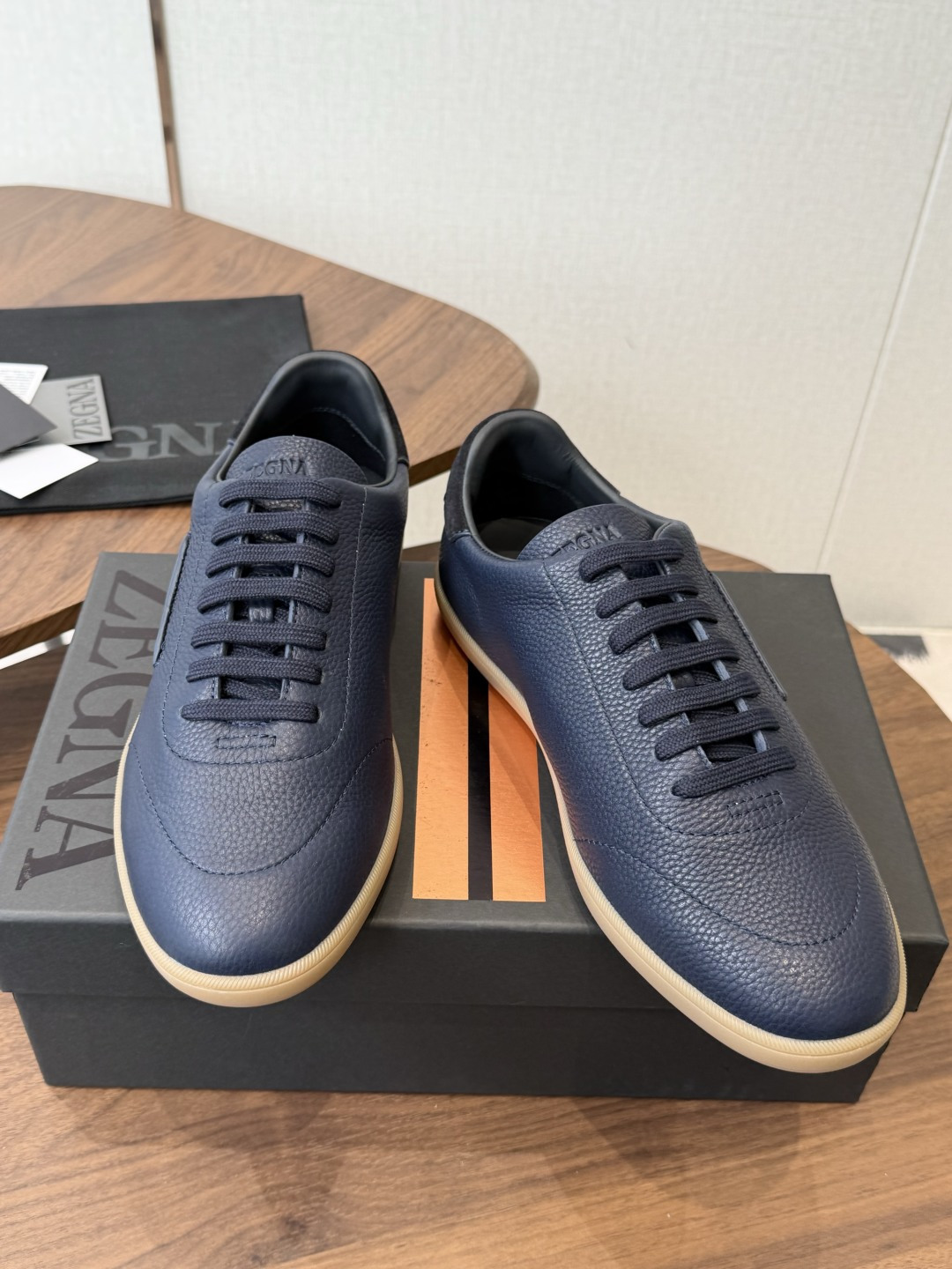 男款ZEGNA 杰尼亚 系列 户外 休闲 运动鞋 吴磊同款原版购入开发 做货 这款黑色皮革 TriPle