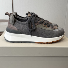 Brunello Cucinelli26ss 女士装饰飞织休闲运动鞋BC新款新品女士条纹麂皮单鞋:羊皮垫 Brunello Cucinelli26ss 女士装饰飞织休闲运动鞋BC新款新品女士条纹麂皮单鞋:羊皮垫