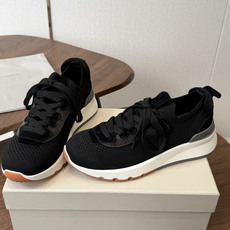 Brunello Cucinelli26ss 女士装饰飞织休闲运动鞋BC新款新品女士条纹麂皮单鞋:羊皮垫 Brunello Cucinelli26ss 女士装饰飞织休闲运动鞋BC新款新品女士条纹麂皮单鞋:羊皮垫