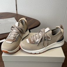 Brunello Cucinelli26ss 女士装饰飞织休闲运动鞋BC新款新品女士条纹麂皮单鞋:羊皮垫 Brunello Cucinelli26ss 女士装饰飞织休闲运动鞋BC新款新品女士条纹麂皮单鞋:羊皮垫