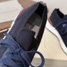 Brunello Cucinelli26ss 飞织休闲运动鞋BC新款新品条纹麂皮单鞋:羊皮垫.运动鞋鞋面 Brunello Cucinelli26ss 飞织休闲运动鞋BC新款新品条纹麂皮单鞋:羊皮垫.运动鞋鞋面