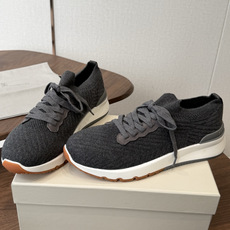 Brunello Cucinelli26ss 飞织休闲运动鞋BC新款新品条纹麂皮单鞋:羊皮垫.运动鞋鞋面 Brunello Cucinelli26ss 飞织休闲运动鞋BC新款新品条纹麂皮单鞋:羊皮垫.运动鞋鞋面