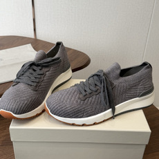 Brunello Cucinelli26ss 飞织休闲运动鞋BC新款新品条纹麂皮单鞋:羊皮垫.运动鞋鞋面 Brunello Cucinelli26ss 飞织休闲运动鞋BC新款新品条纹麂皮单鞋:羊皮垫.运动鞋鞋面