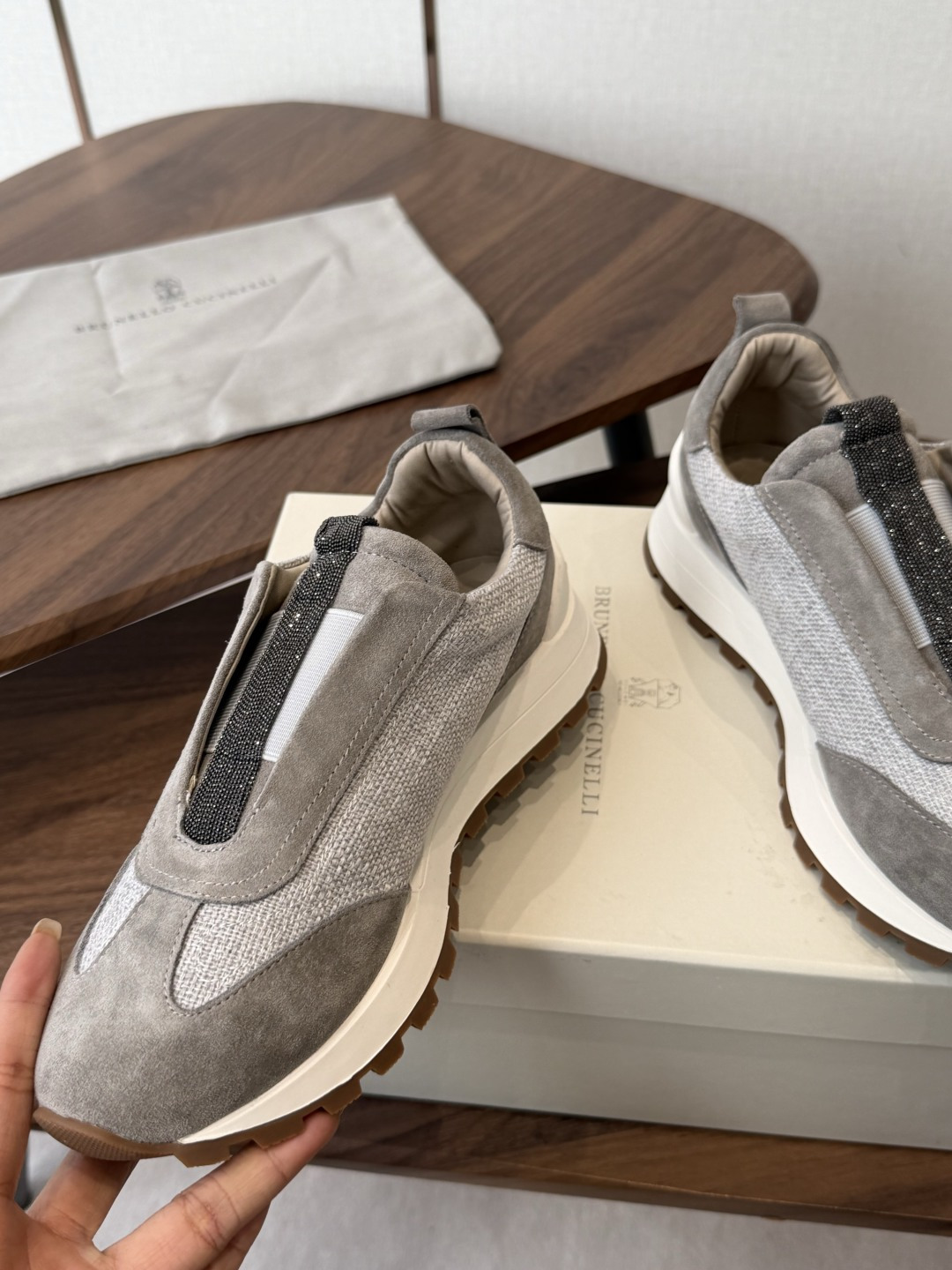 Brunello Cucinelli  26ss最新 Bc 休闲鞋 鞋面进口麂皮/进口牛皮 内里进口羊皮